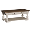 Pemberly Row 3 Piece Cocktail Set with Casters in Antique White/Tobacco