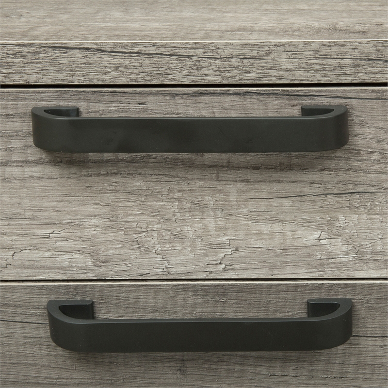 Pemberly Row Medium Gray 2 Piece Desk Set with Mobile File Cabinet
