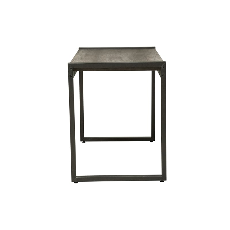 Pemberly Row Medium Gray 2 Piece Desk Set with Mobile File Cabinet