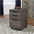 Pemberly Row Medium Gray 2 Piece Desk Set with Mobile File Cabinet