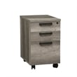 Pemberly Row Medium Gray 2 Piece Desk Set with Mobile File Cabinet