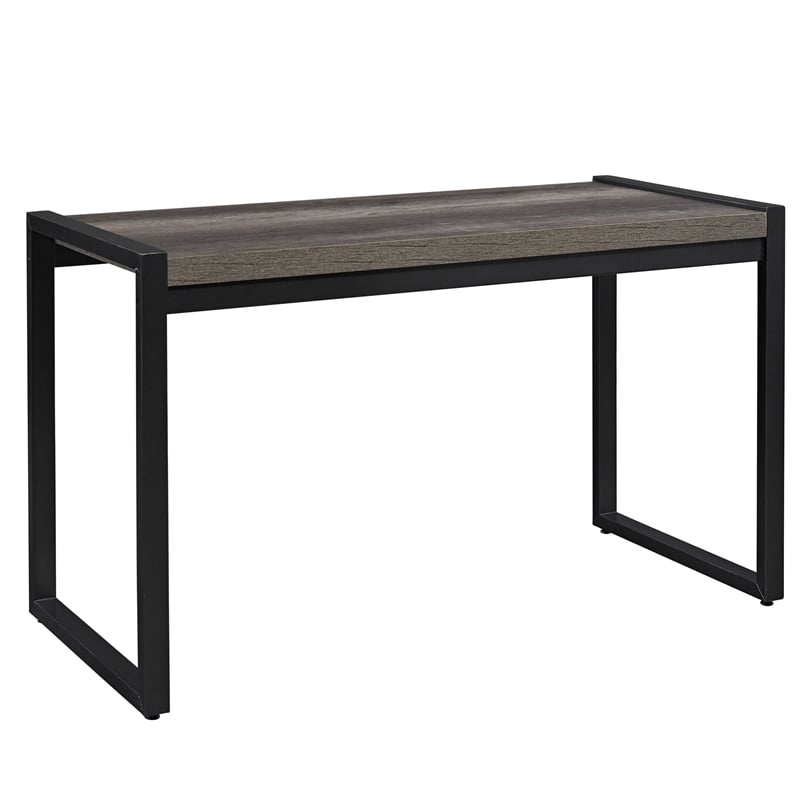 Pemberly Row Medium Gray 2 Piece Desk Set with Mobile File Cabinet