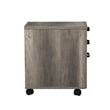 Pemberly Row Medium Gray 2 Piece Desk Set with Mobile File Cabinet