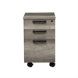 Pemberly Row Medium Gray 2 Piece Desk Set with Mobile File Cabinet
