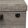 Pemberly Row Medium Gray 2 Piece Desk Set with Mobile File Cabinet
