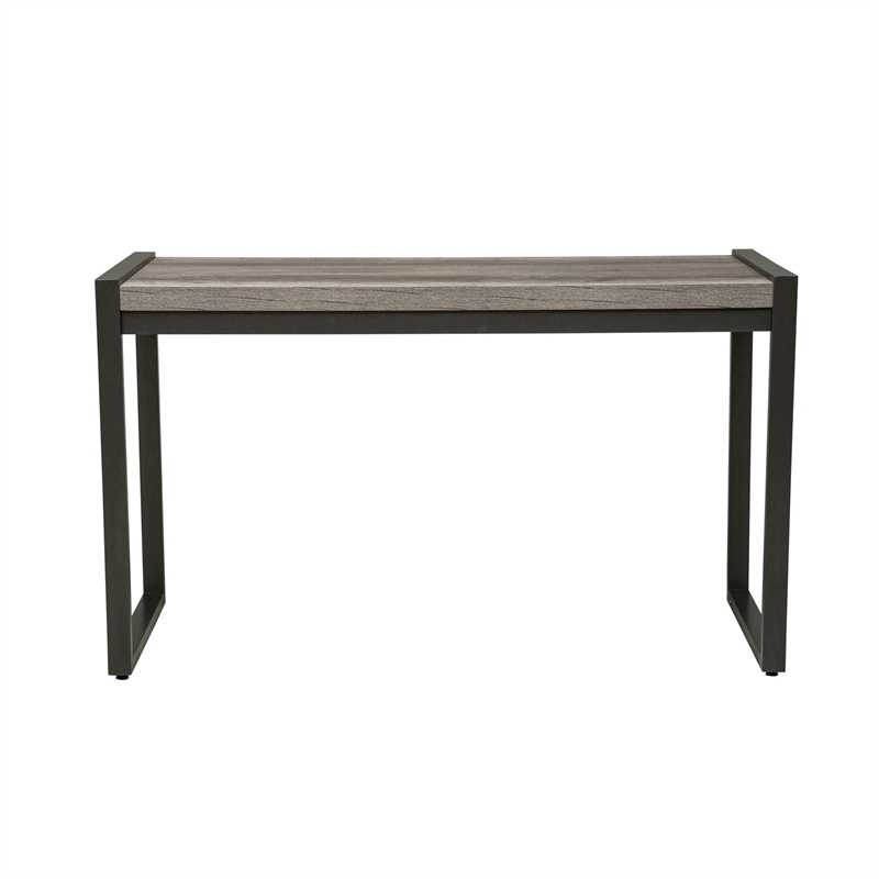 Pemberly Row Medium Gray 2 Piece Desk Set with Mobile File Cabinet