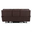 Pemberly Row Blair Transitional Leather Power Reclining Sofa in Brown