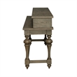 Pemberly Row Console Bar Table with Charging Station in Dusty Taupe