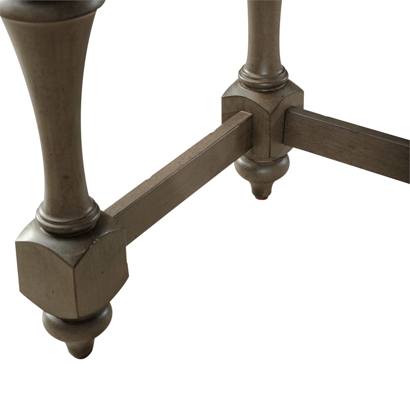 Pemberly Row Console Bar Table with Charging Station in Dusty Taupe