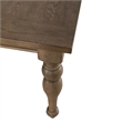 Pemberly Row Rectangular Leg Table with Beaded Molding and Turned Legs