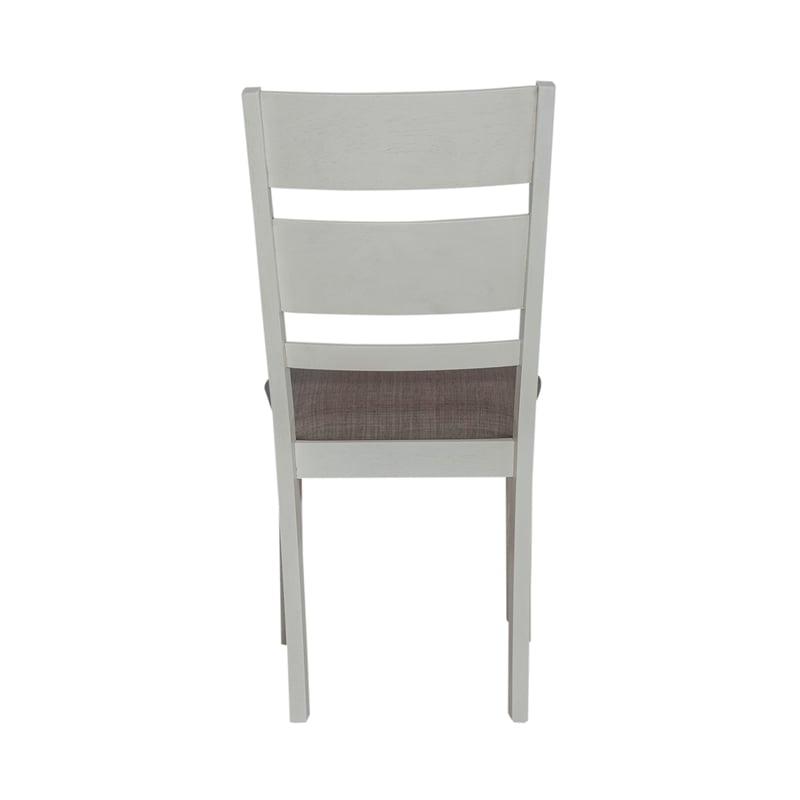 Pemberly Row 7 Piece Trestle Table Set with Slat Back Chairs in White