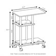 Pemberly Row Wood Side Table with Casters in French Oak Gray/Black