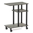 Pemberly Row Wood Side Table with Casters in French Oak Gray/Black