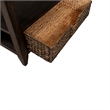 Pemberly Row 2-Drawer Wood Sofa Table in Peppercorn Espresso