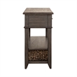 Pemberly Row 2-Drawer Wood Sofa Table in Peppercorn Espresso