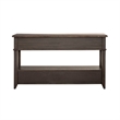 Pemberly Row 2-Drawer Wood Sofa Table in Peppercorn Espresso