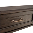 Pemberly Row 2-Drawer Wood Sofa Table in Peppercorn Espresso