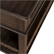 Pemberly Row 2-Drawer Wood Sofa Table in Peppercorn Espresso