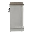 Pemberly Row White 3 Drawer Bedside Chest with Charging and Felt Lining