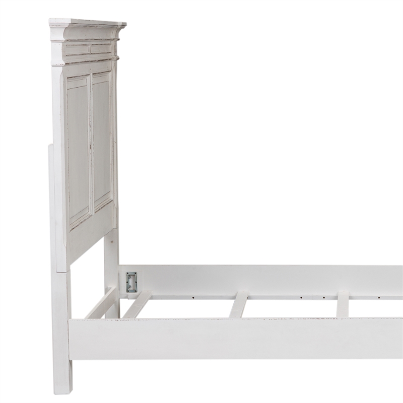 Pemberly Row White Queen Panel Headboard with Dovetail Construction