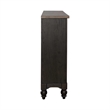 Pemberly Row Black Hall Buffet with French Dovetail and Adjustable Shelf