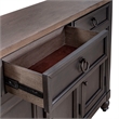 Pemberly Row Black Hall Buffet with French Dovetail and Adjustable Shelf