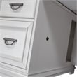 Pemberly Row White Desk with Full Extension Drawer Guides and Dust Proofing