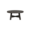 Pemberly Row Splay Leg Round Cocktail Table with Open Slat Leg Design