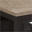 Pemberly Row Black 3 Piece Set with Cocktail and End Tables in Ash/Charcoal