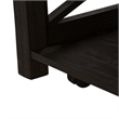 Pemberly Row Black 3 Piece Set with Cocktail and End Tables in Ash/Charcoal