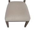 Pemberly Row Upholstered Side Chairs Set of 2 in Sand with Nail Head Trim