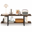 Pemberly Row 2-Tier 47.2 Inch Wide Toolless Book Shelf in Amber Pine