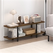 Pemberly Row 2-Tier 47.2 Inch Wide Toolless Book Shelf in Amber Pine