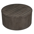 Pemberly Row Drum Cocktail Table with Dovetail and Planked Tops