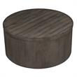 Pemberly Row Drum Cocktail Table with Dovetail and Planked Tops
