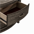 Pemberly Row Nightstand with Built-In Charging Station in Coffee Bean
