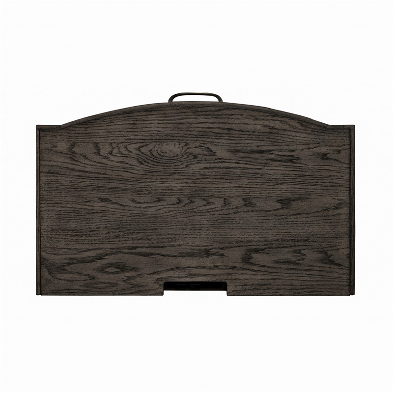 Pemberly Row Nightstand with Built-In Charging Station in Coffee Bean