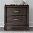 Pemberly Row Nightstand with Built-In Charging Station in Coffee Bean