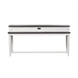 Pemberly Row 4 Piece Console Bar Table and Stool Set in White