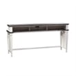 Pemberly Row 4 Piece Console Bar Table and Stool Set in White