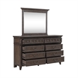 Pemberly Row Dresser and Mirror Set with Cedar Lining in Saddle Brown