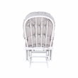 Pemberly Row Madison Wood Glider and Ottoman in White/Woven Gray