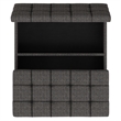 Pemberly Row Transitional Coffee Table Storage Ottoman in Ebony Tweed
