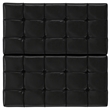 Pemberly Row Harrison Coffee Table Ottoman in Black Faux Leather