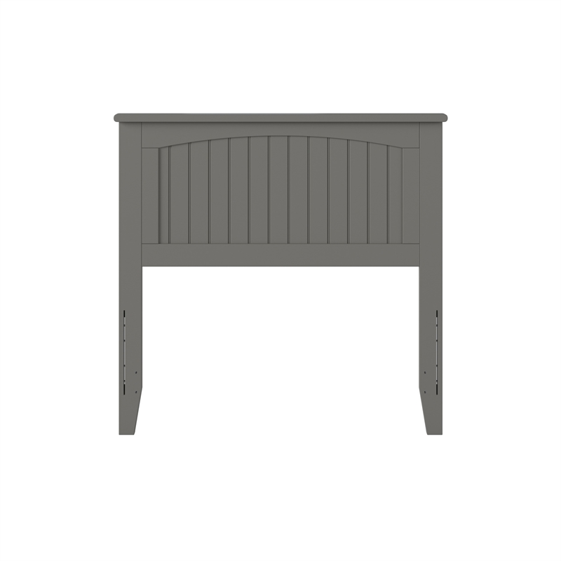 Pemberly Row Twin Wood Panel Headboard in Gray