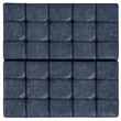 Pemberly Row Square Coffee Table Storage Ottoman in Blue Vegan Faux Leather
