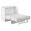 Pemberly Row Queen Solid Wood Modern Murphy Bed Chest with Mattress