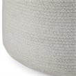 Pemberly Row Boho Round Braided Pouf in Natural Cotton