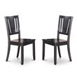Pemberly Row 5-Piece Black Wood and Solid Seat Dining Table Set