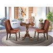 Pemberly Row 3-Piece Wood Dining Room Table Set in Mahogany
